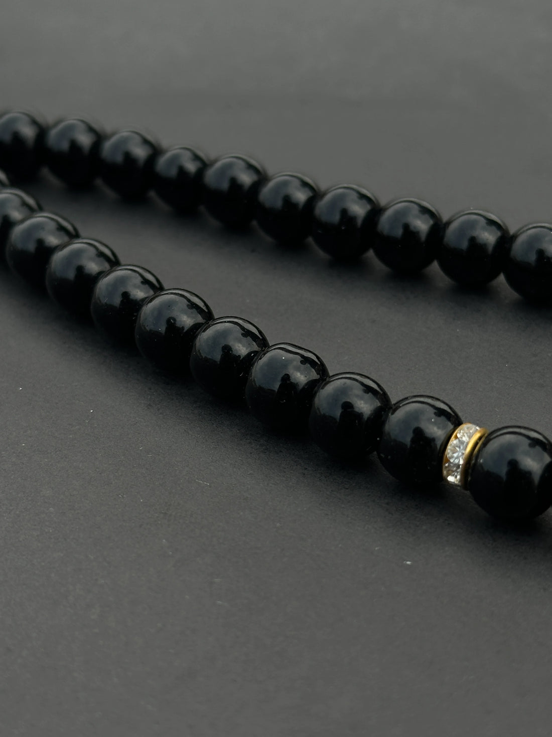 Khan Sahib Style Tasbih – 33 Beads (Black Premium Finish)