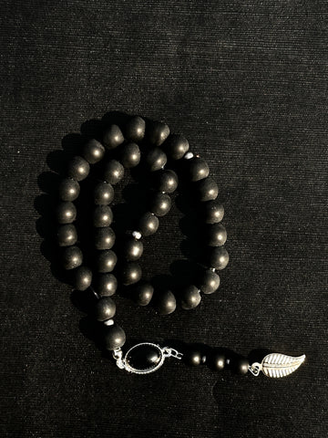 Khan Sahab Style Tasbih – Matte Black Aqeeq Design